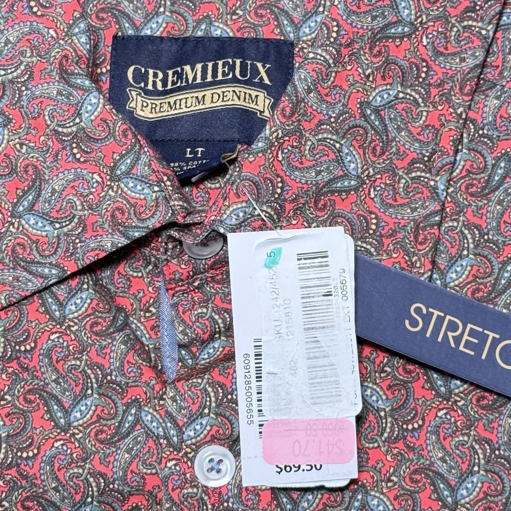 CREMIEUX Long Sleeve Shirt Men's LT Large Tall Paisley Print Button-Up Lot Of 3 - Picture 10 of 15